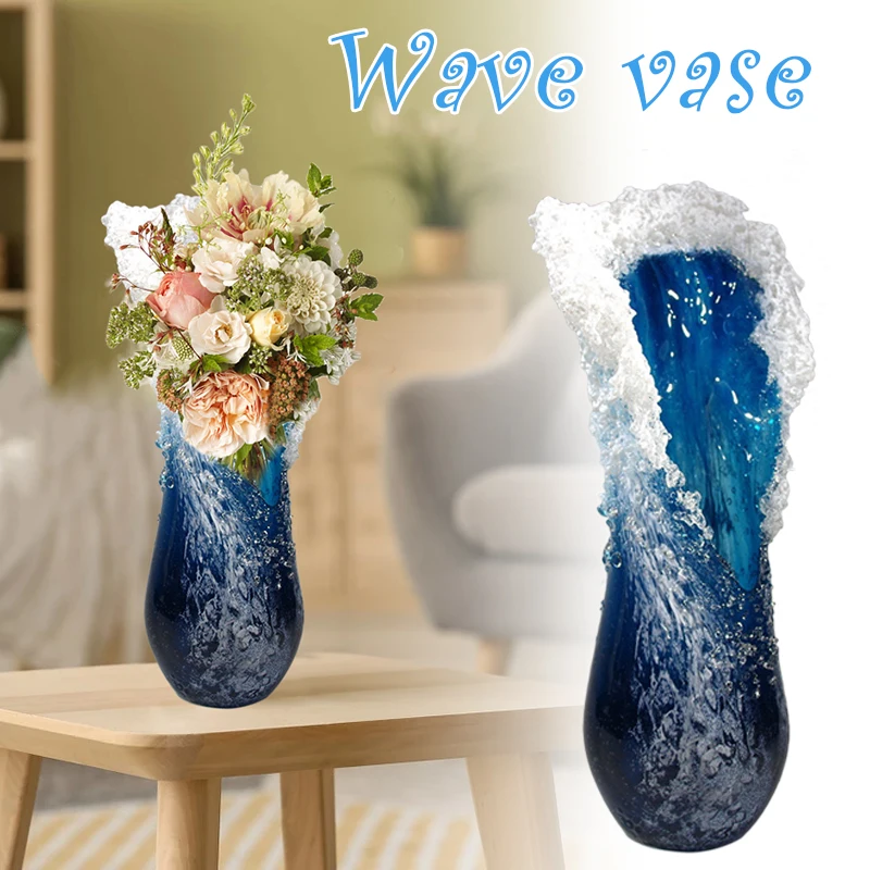 

Majestic Wavy Vase Resin Desktop Flower Pot Creactive Home Coffee Shop Aesthetic Room Decoration горшок для цветов