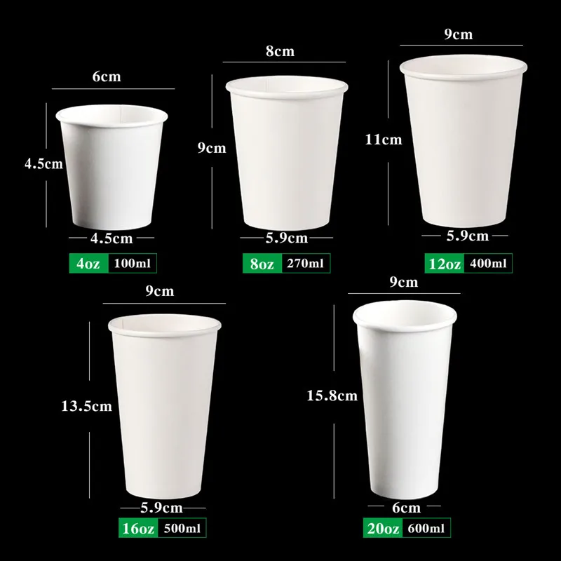 Белая одноразовая кофейная чашка для вечеринки дня рождения барбекю холодных и