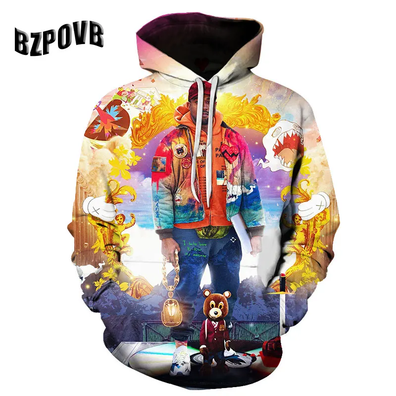 Cosmos модный джемпер 3D толстовки с героями мультфильмов певица Криса коричневого