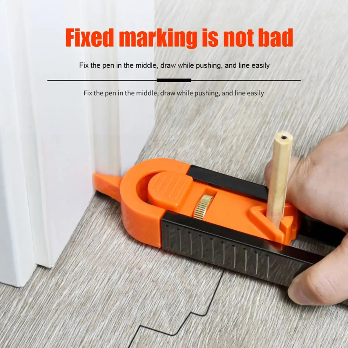

Profile Scribing Ruler Contour Gauge W/ Lock Adjustable Locking Precise Woodworking Measuring Gauge Measurement Carpenter Tools