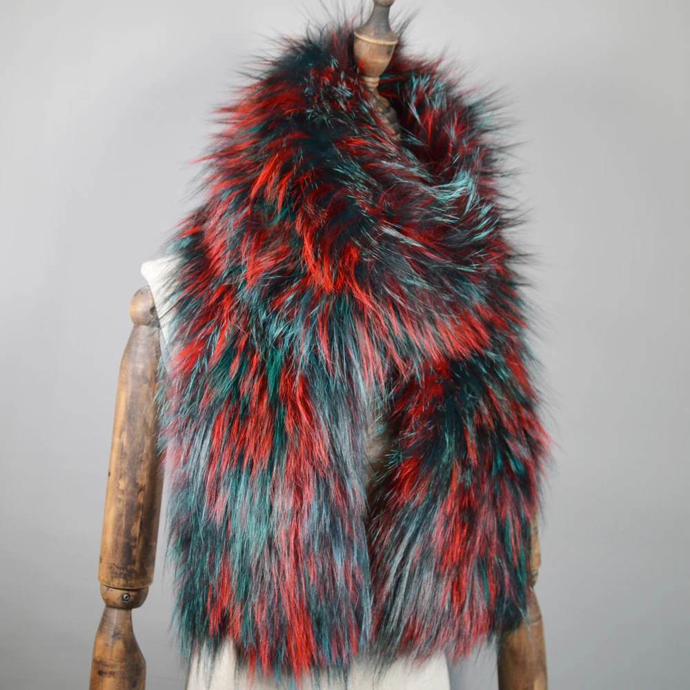 2021 длинные Стиль хорошего качества Для женщин натуральным лисьим мехом шарф