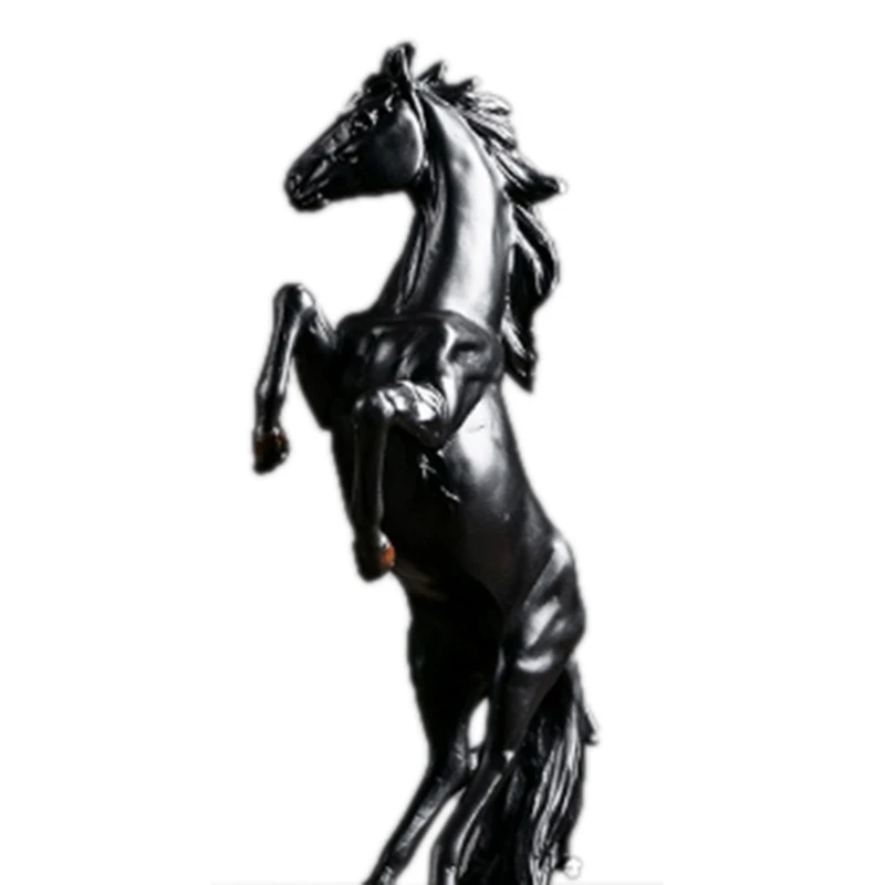 

Galloping Horse Statue for Home Decor Modern Horse Figurine Sculpture Office Decoration Crafts Black