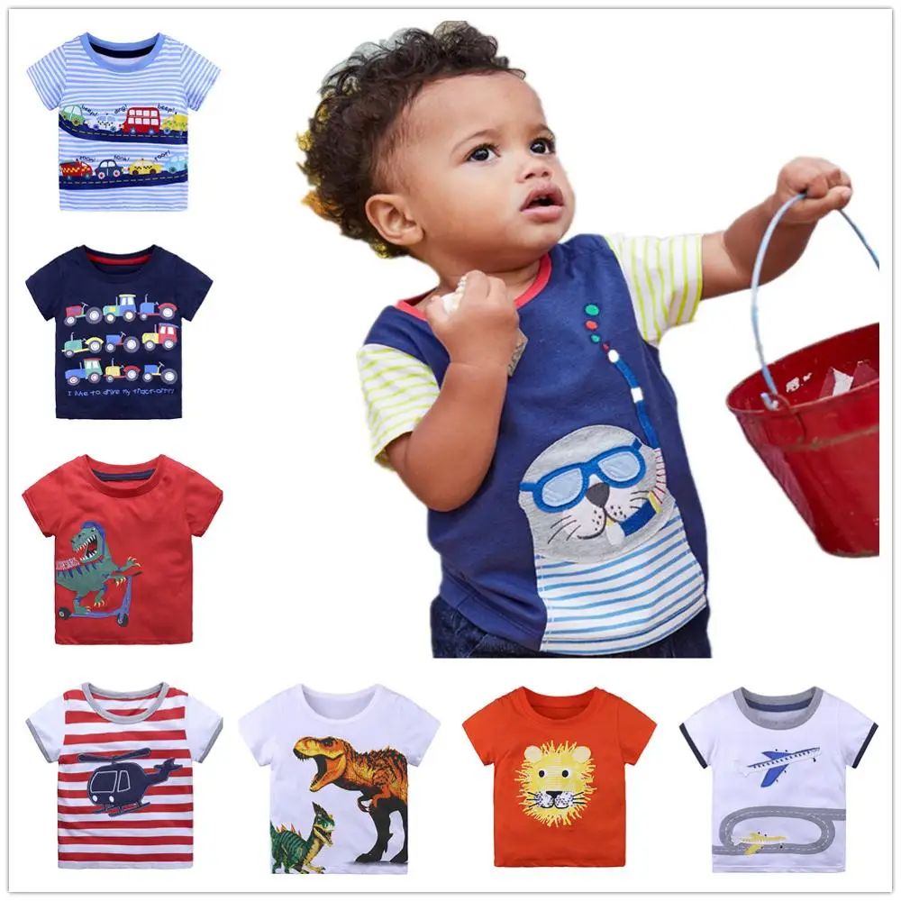 Футболки для мальчиков футболки маленьких футболка с коротким рукавом детский