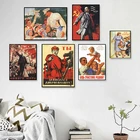 Постеры времен Второй мировой войны с врагом, постеры времен Второй мировой войны, солдат СССР, советский коммунизм, Сталин, постеры, Картина на холсте, домашний декор