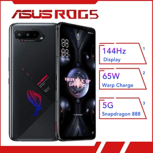 global version original asus rog 5 8g ram 128 rom smartphone snapdragon 888 6 78 144hz display 6000mah 65w rog 5g gaming phone free global shipping
