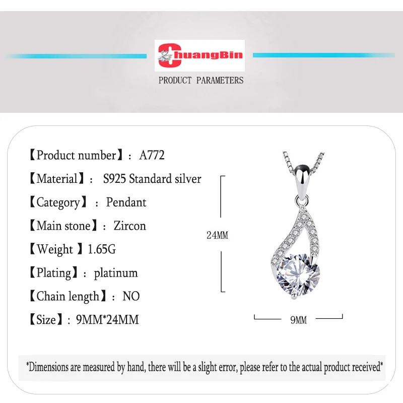 

fashion Genuine S925 sterling silver female gift pendants Korean temperament inlaid Simple zircon love pendants silverware