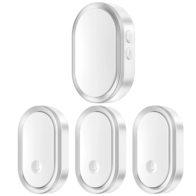 

Welcome Wireless Doorbell Waterproof 300M Remote 3 Button 1 Receiver Smart LED Light Home Door Ring Bell Electronic