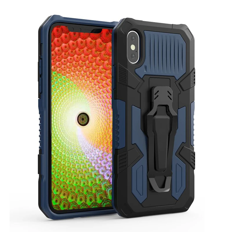 

Phone Case For Xiaomi Redmi 8 8A Note 7 8 Pro Heavy protection luxurious Shockproof Anti fall mech warrior Bring Bracket Cover