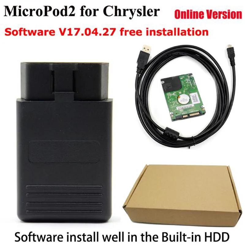 MicroPod2 V17.04.27 с программным обеспечением для Chry sler Jee p Dod ge Fia t Micro Pod 2 Поддержка