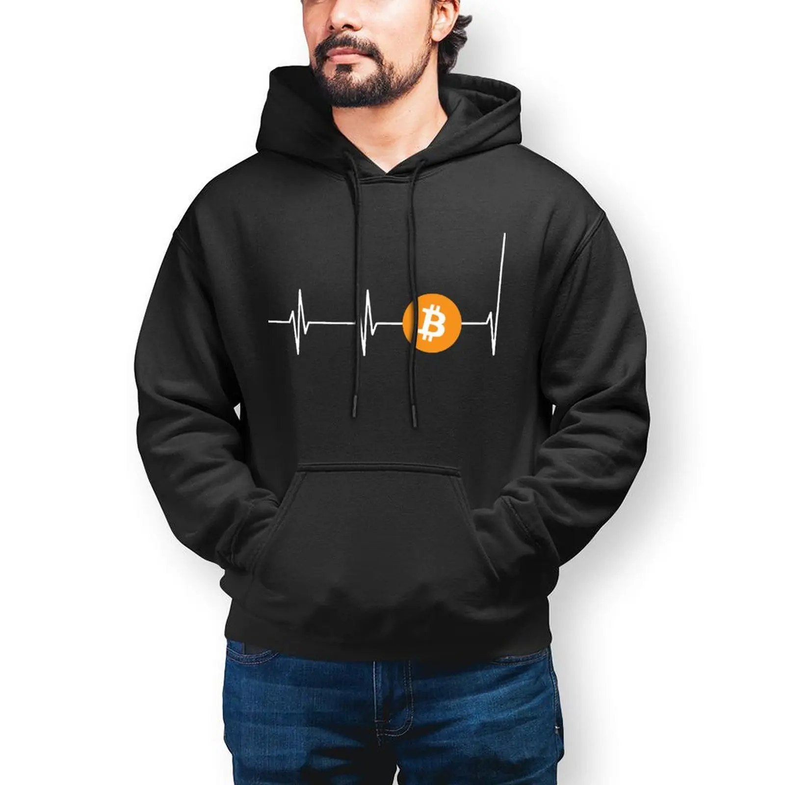 

Толстовка с капюшоном для криптовалюты, Биткоин Майнер, уличные теплые толстовки, крутые большие блестящие мужские