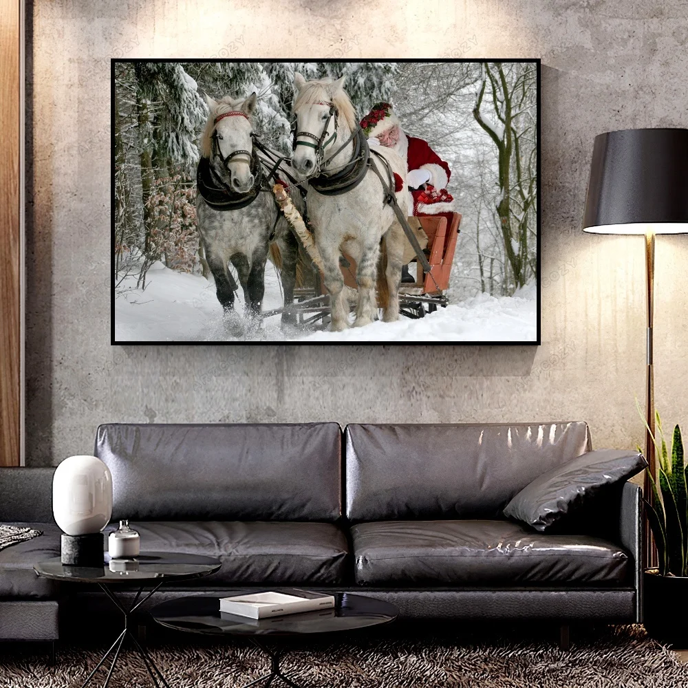 

Artcozy Oil Canvas Painting santa_claus_is_coming_for_christmas For Home Decoration Wall Art