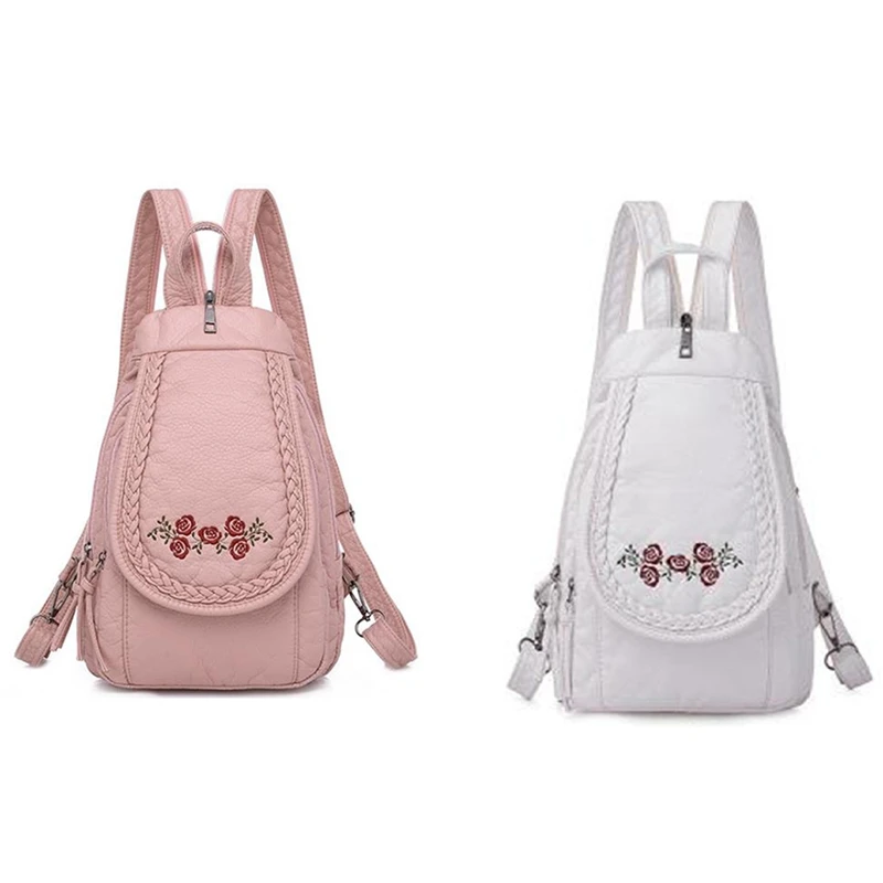 

Women's Leather Backpack Chest Bag Travel Small Backpack Girl School Bag Shoulder Bag