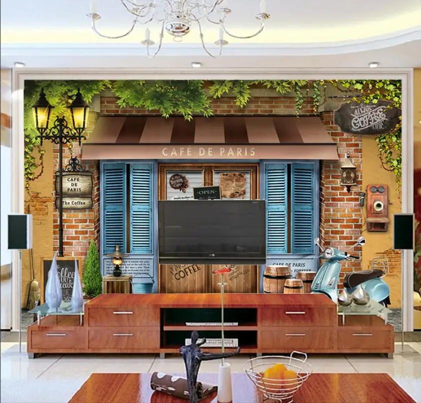 Шелковый материал настенная бумажная фотобумага на заказ 3D городской уличный