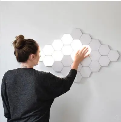 UK Modular LED Touch Quantum Lamp Honeycomb Assembly Creative Helios Wall | Освещение