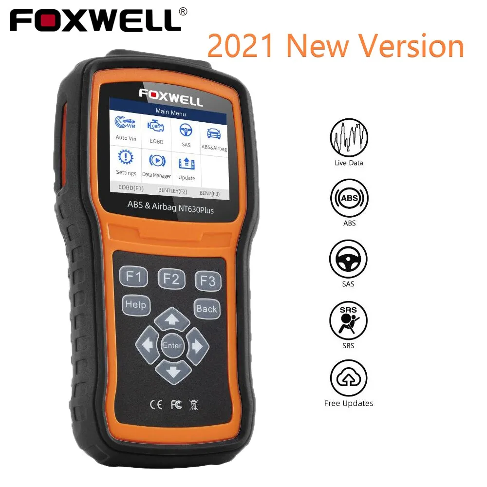 Foxwell NT630 Plus OBD2 автомобильный сканер считыватель кодов система двигателя ABS SRS