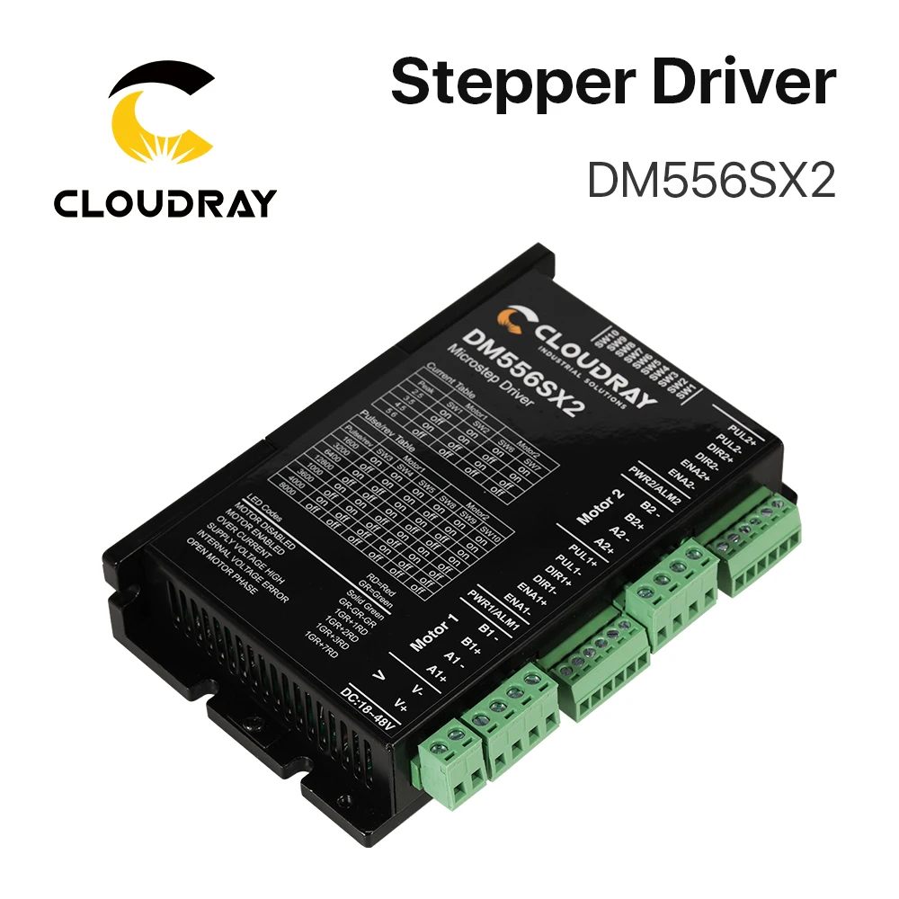Драйвер шагового двигателя Cloudray Nema 23/24 DM556SX2 а 24 ~ 48 В постоянного тока для 2 шт.