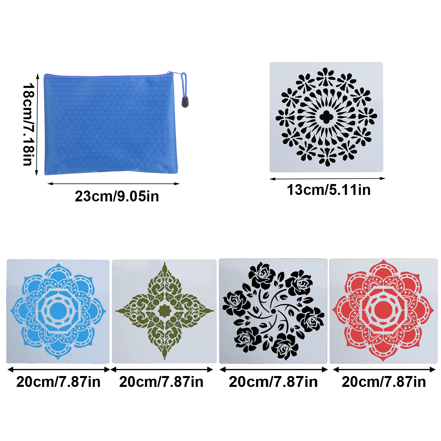

19/26 pcs Mandala Dotting Tools Stone Embossing Starter Stencils Pens Ball Stylus Paint Tray for Painting Rocks Coloring Drawing