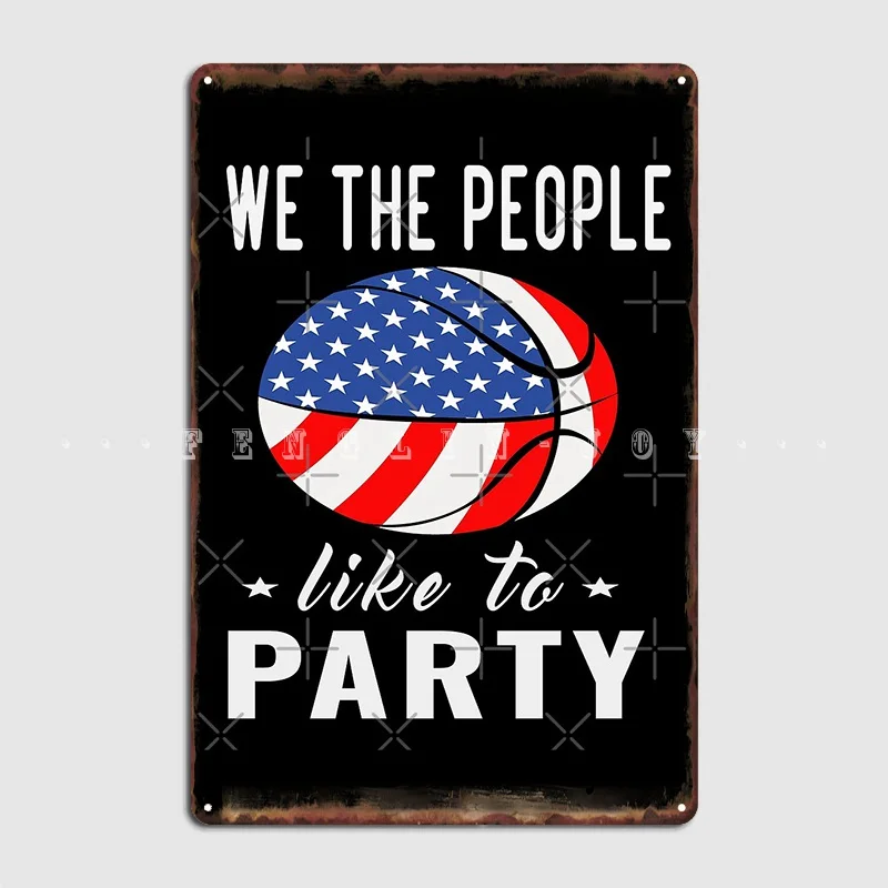 Забавные баскетбольные мячи Мы люди любят деталь 4 июля Забавный металлический