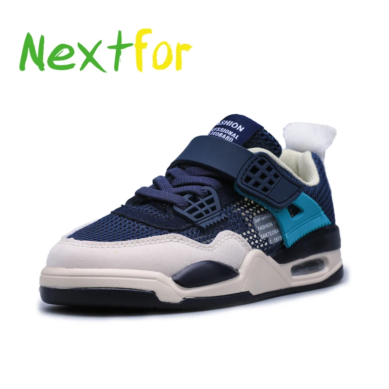 

New Cool Children Brand Shoes Boy Mesh Breathable Teenage Sneakers Soft Kids Designer Shoes Gray Children Summer Shoe for Boy