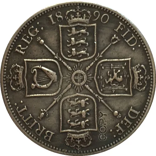 UK 1890 1 Флорин-Виктория 2-го портрета копии монет | Дом и сад