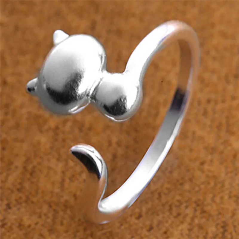 

Color Cat Ear Ring Design Cute Fashion Jewelry Cat Ring For Women Young Girl Child Gifts Adjustable Anel Wholesale
