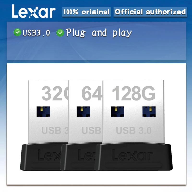 Новый оригинальный Lexar JumpDrive S47 USB 3 1 флеш накопитель 128 ГБ 64 32 мини флешка 0 до 250