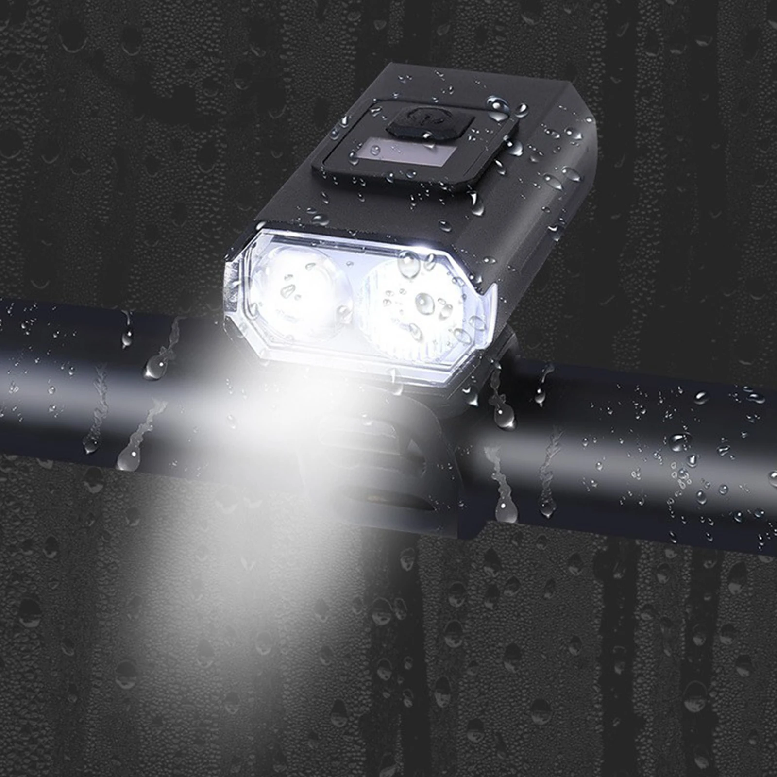 

USB Rechargeable Bikes Beam Headlight Bike Light Easy Mount Front Headlight