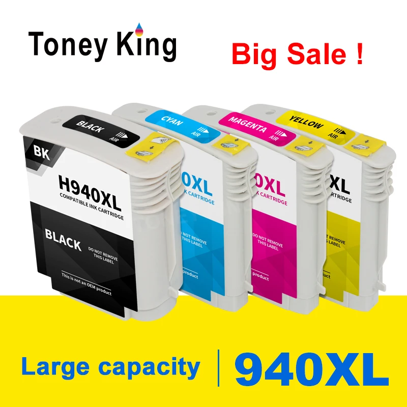 Чернильный картридж Toney King 940XL совместимый с HP 940 XL для OfficeJet Pro 8000 8500a 8500 принтер