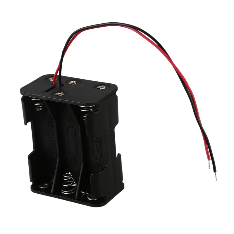 15 см провода двухслойные черный пластик 6x1 5 V корпус держатель для батарей аа| |