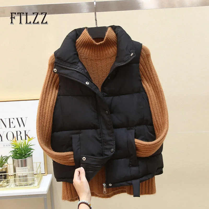 Модный женский черный жилет новинка 2019 весна осень теплый без рукавов Tsop