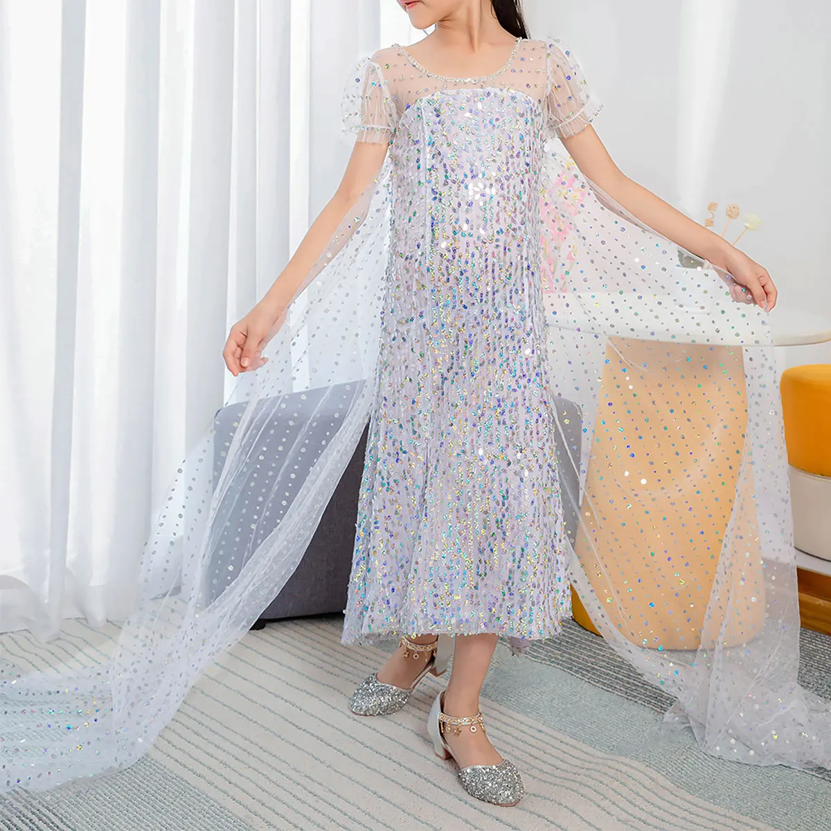 Детское свадебное платье принцессы детская одежда для девочек элегантное на