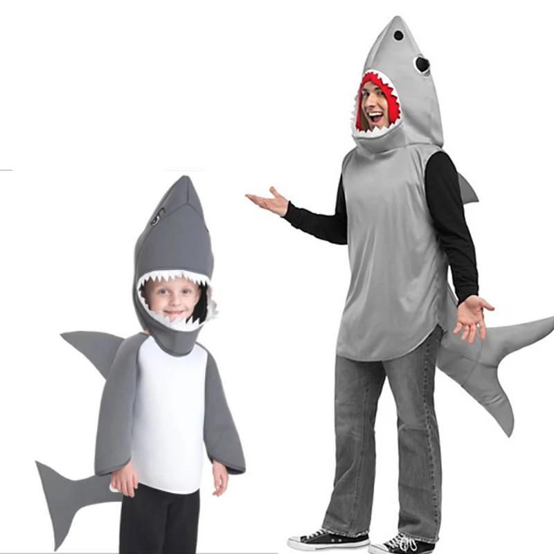 

Детский костюм акулы, костюм на Хэллоуин для детей, Отца и Сына, взрослых, акулы, косплей, Новое поступление 2021