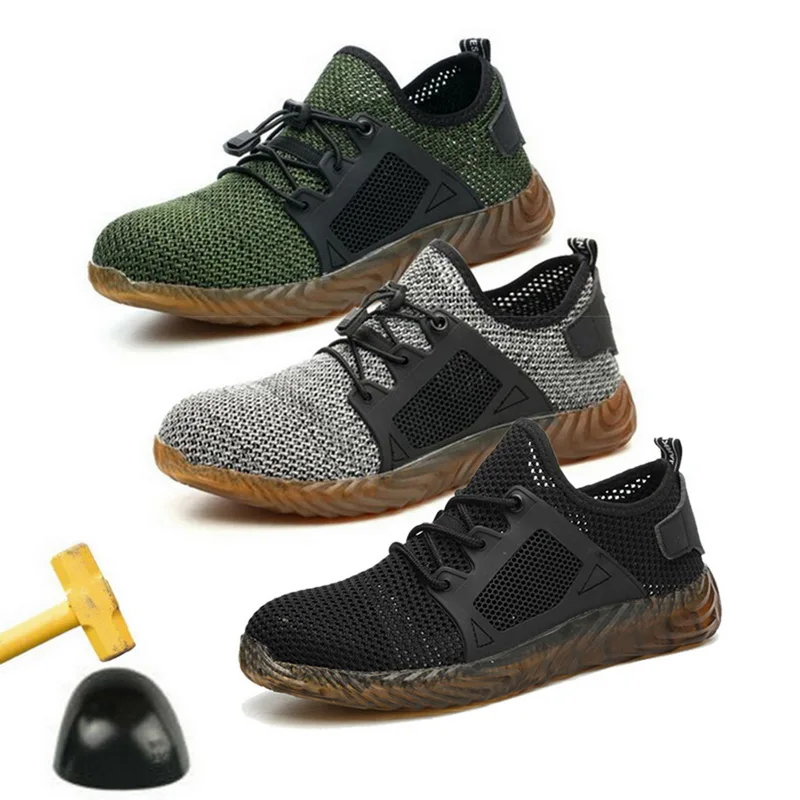 Adisputent Dropshipping Men And Women Steel Toe Air Safety Boots Indestructible Ryder Shoes light Work Sneakers Breathable Shoes