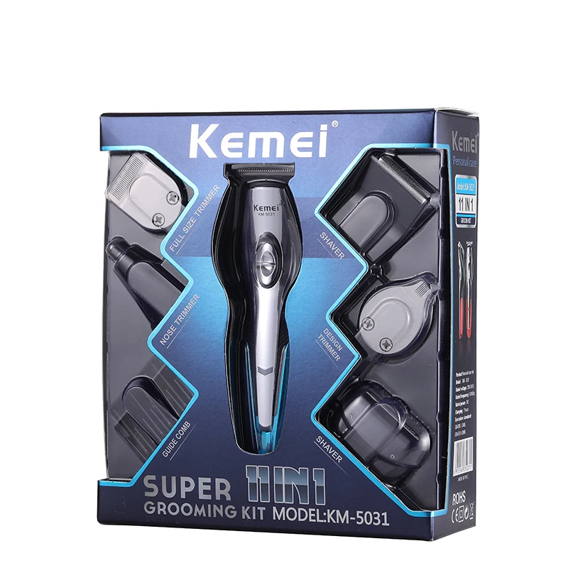 Kemei профессиональный триммер для волос мужчин 11 в 1 стрижки Машинка