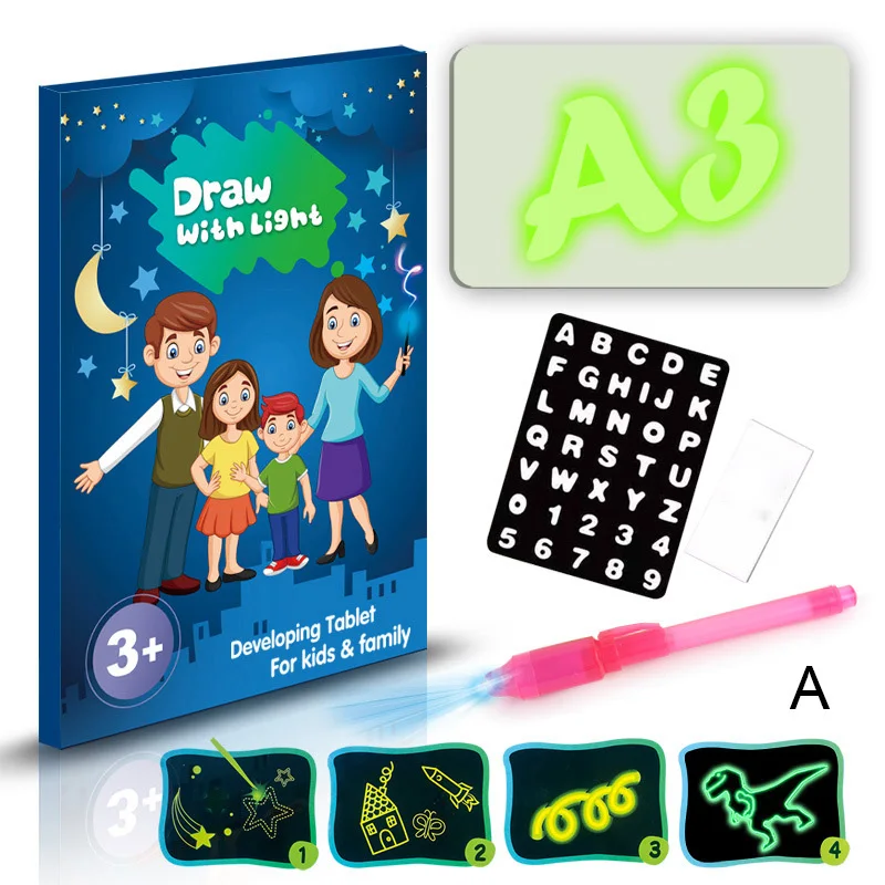 Набор для рисования со светодиодный Ной подсветкой развивающая игрушка