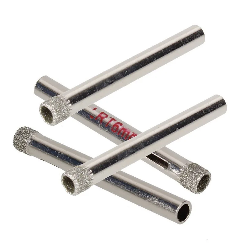 

10Pcs 6mm Diamond Coated Drill Bit Tile Ceramic Glass Hole Saws Silver HOT