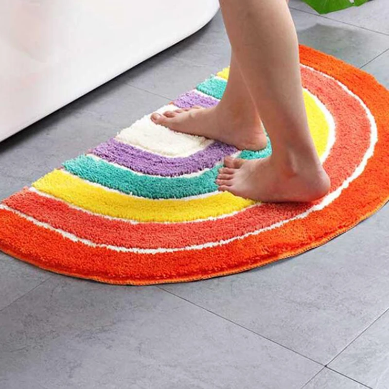 Коврик для ванной 50*80 см Радужный водопоглощающий нескользящий | Дом и сад