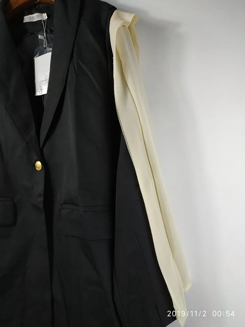 4XL контрастная стеганая Свободная куртка с длинным рукавом Новая Осенняя длинная куртка