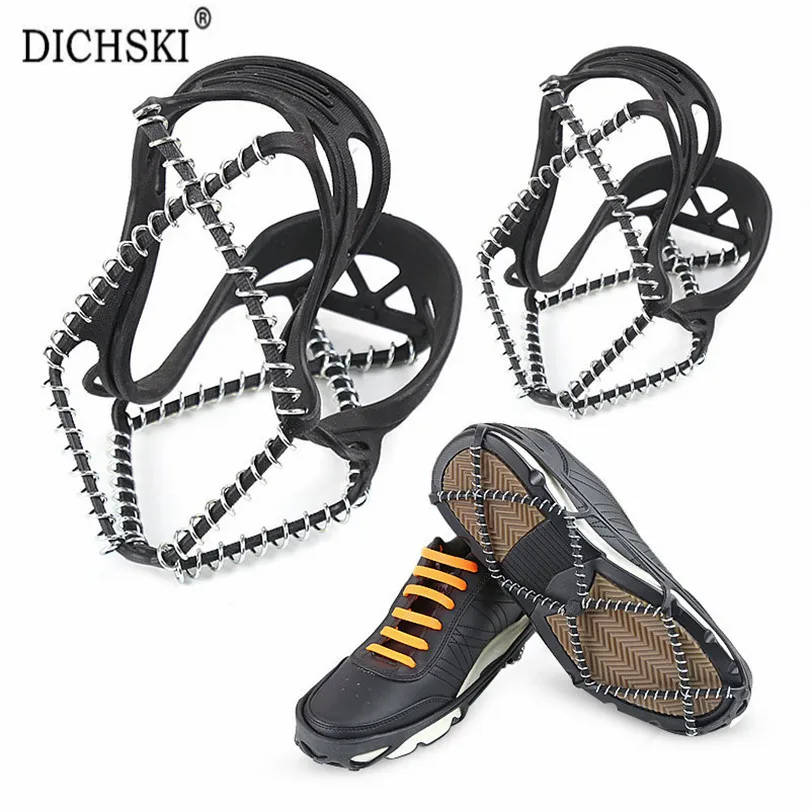 

Нескользящие скобы, накладки на обувь для снега, кемпинга, занятий спортом на открытом воздухе, накладки на цепи для сцепления с льдом, аксес...