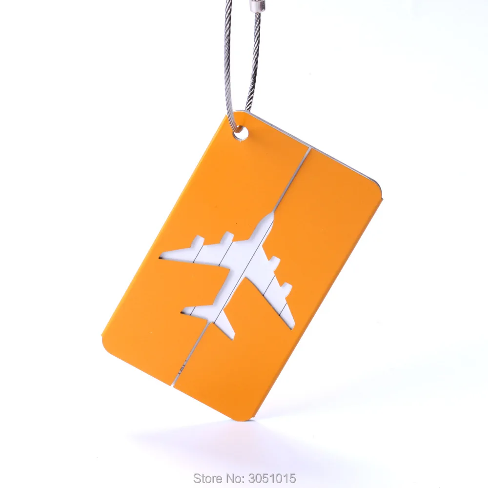 100 шт. багажные бирки из алюминиевого сплава Именные Бирки держатель для