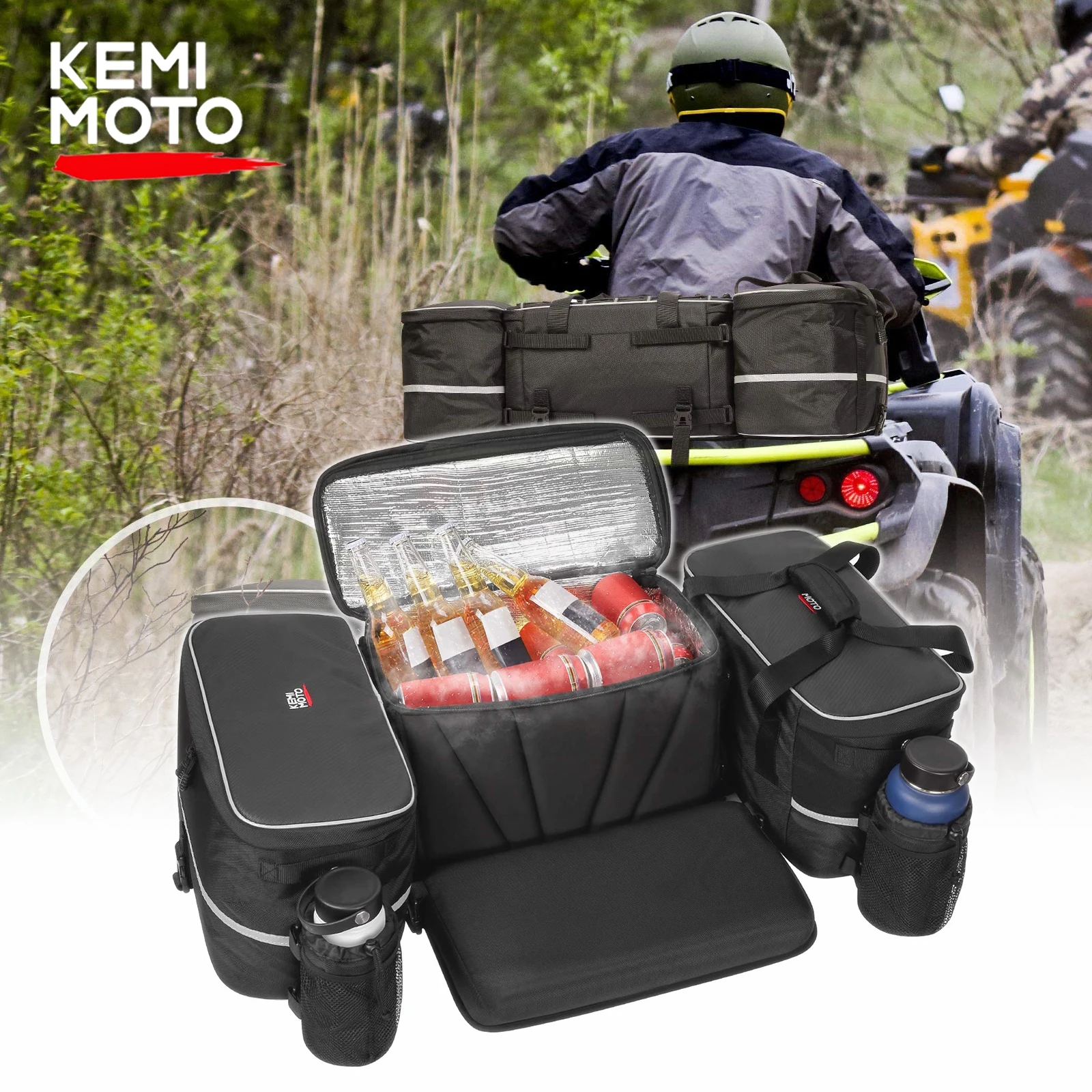 Универсальная сумка для заднего сиденья ATV KEMIMOTO Arctic Cat Yamaha FZ Polaris Sportsman Trail boss Cf moto Can