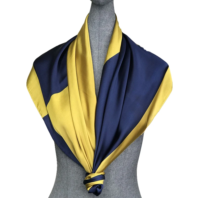 Новинка 2018 зимние однотонные квадратные шарфы для женщин мужской новый шелковый