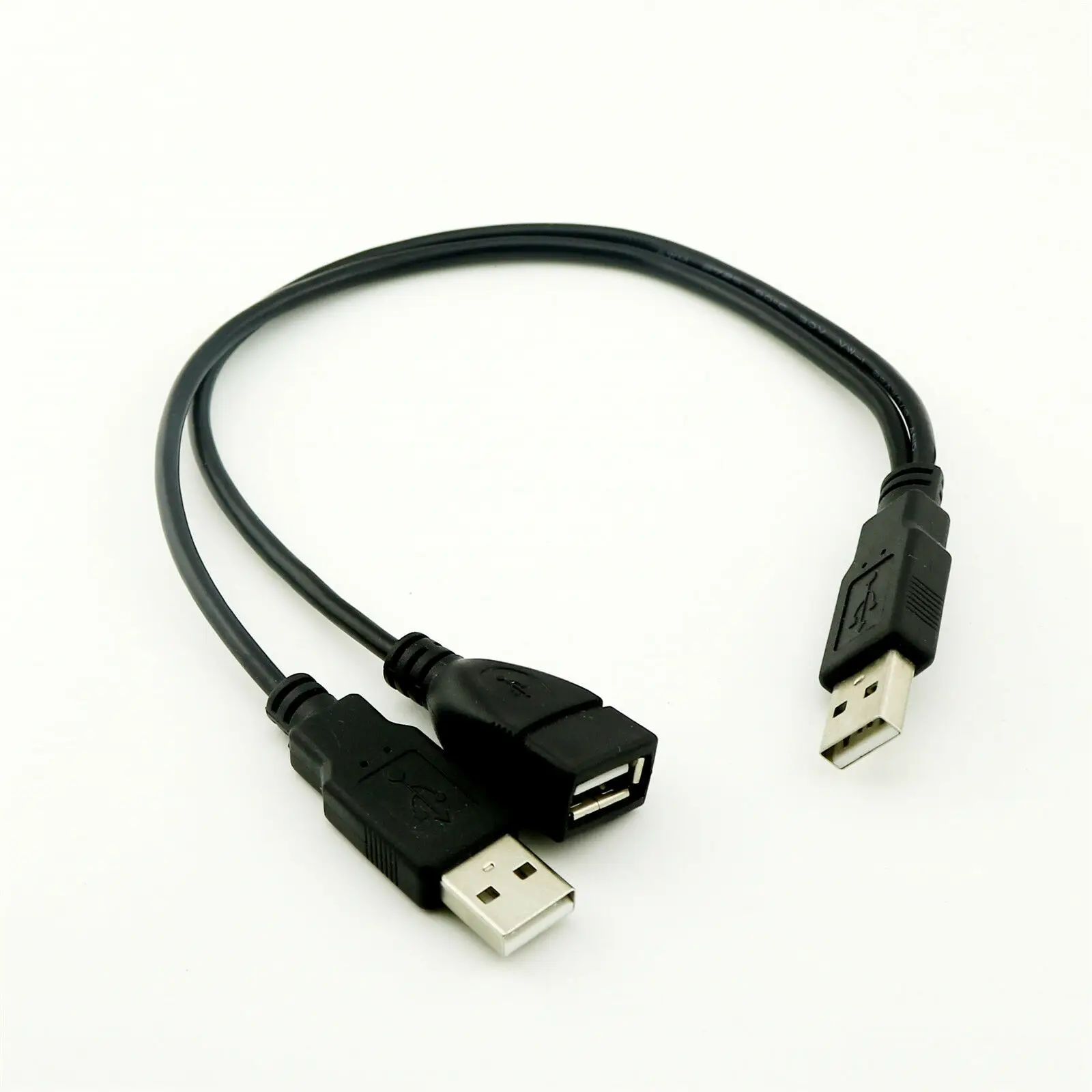 

10 шт. USB 2,0 A папа к USB Женский + Мужской Y сплиттер концентратор Шнур питания Кабель-адаптер 30 см