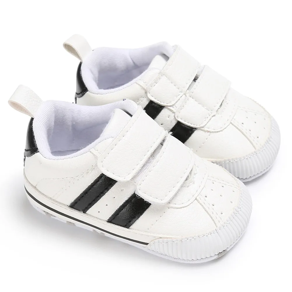 

Infant Toddler Soft Sole Hook Loop Prewalker Sneakers Baby Boy Girl Crib Shoes Newborn to 18 Months