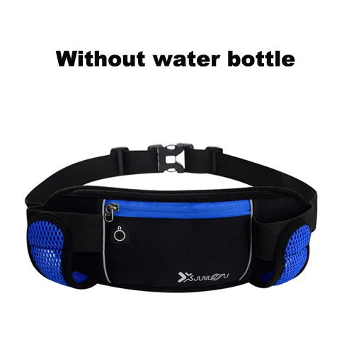 Bule Running Bags Waist 2 Water Bottle Outdoor Camping Hiking Fitness Man Women Gym Lightweight Belt Bag Female Sports Fanny Packs - Цвет: Bule