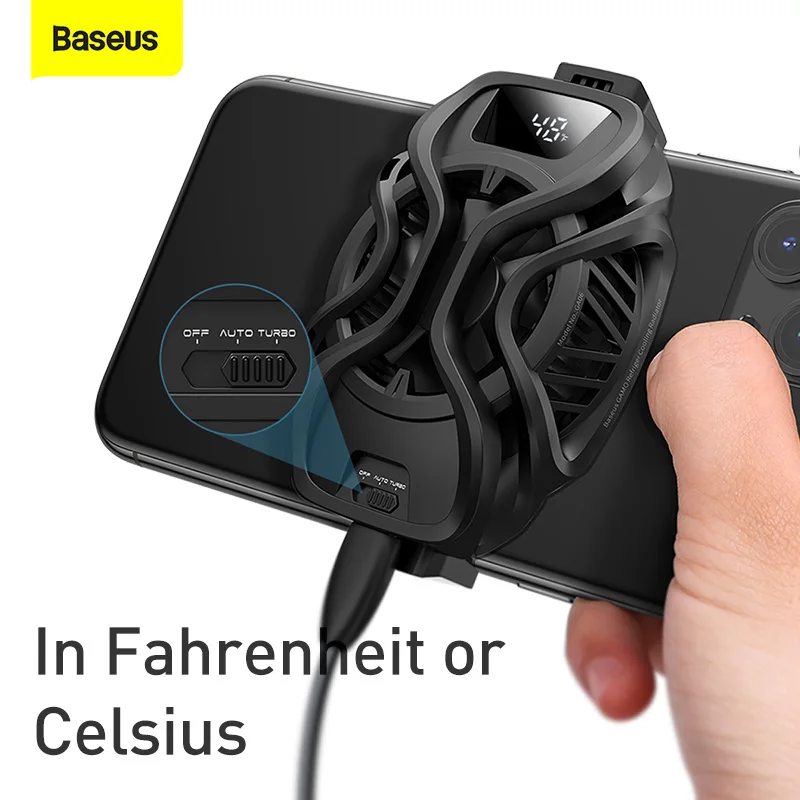 

Baseus Mobile Phone Cooling Radiator Gaming Universal Phone Cooler Portable Mobile Phone Accessories For iPhone Samsung Huawei