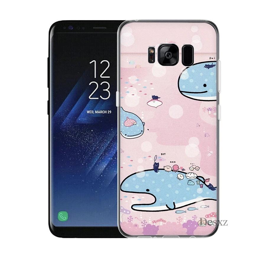 Чехол для мобильного телефона samsung Galaxy J7 J6 J5 J3 J2 J1 Prime Твердый чехол Япония Kawaii Whale