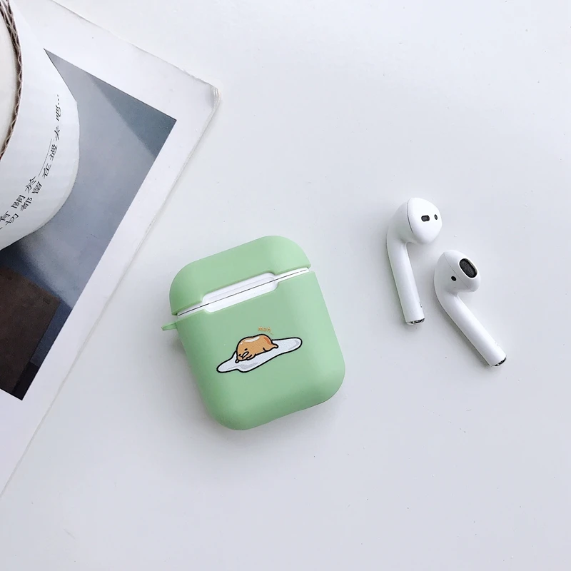 Мягкий матовый ТПУ чехол для наушников AirPods 1/2 с изображением собаки яйца и курицы - Цвет: 8