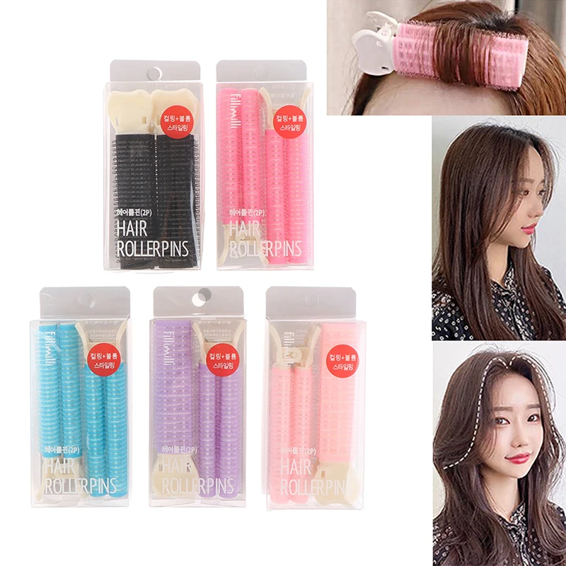 

2 Pcs Hair Curler Clip Self Grip Volume Hair Root Fluffy Clip Naturally Curly Hair Style Portable Curler Clip Hair Accessories