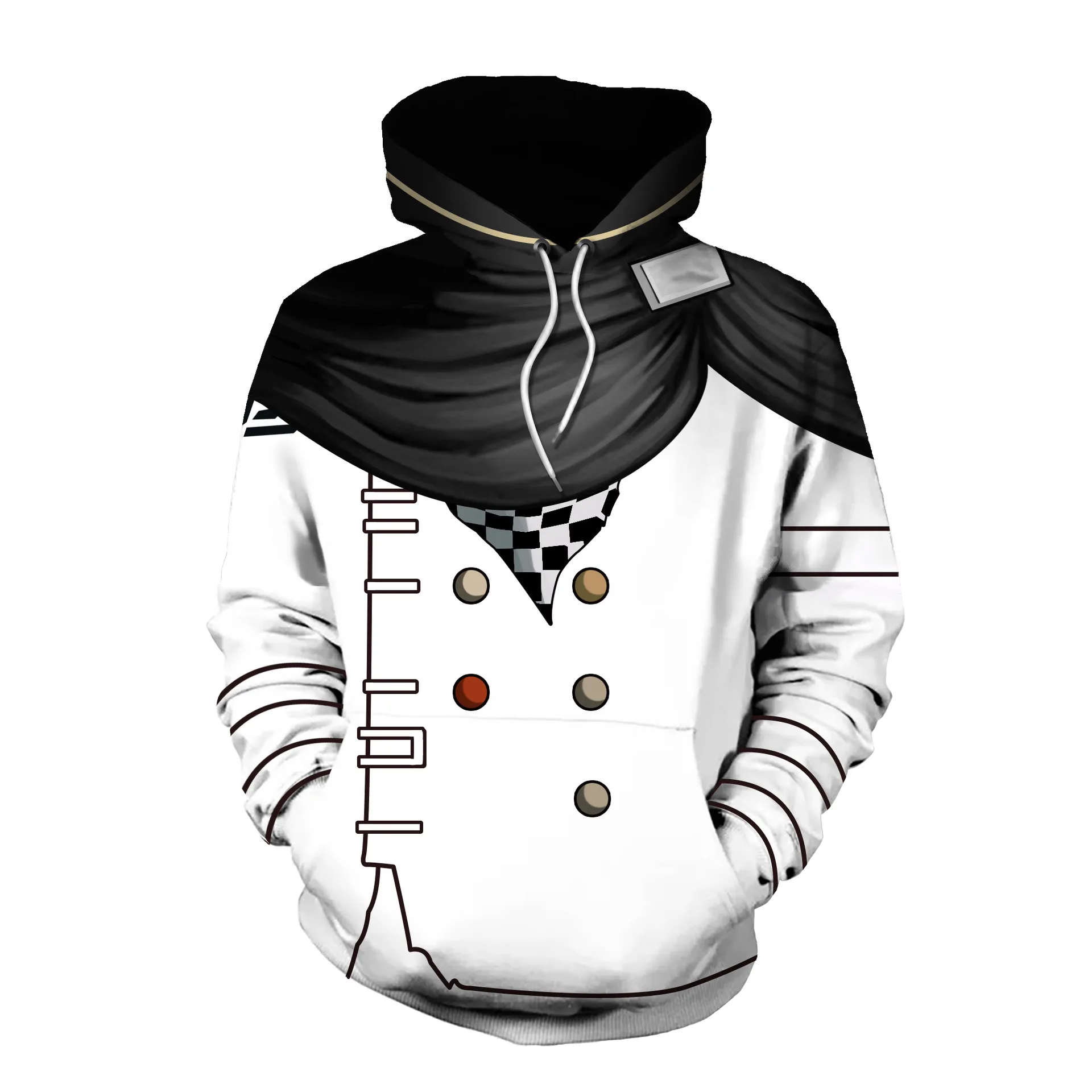 

Костюм для косплея Kokichi Oma Danganronpa V3, пуловер с капюшоном и 3D принтом, спортивная одежда из полиэстера